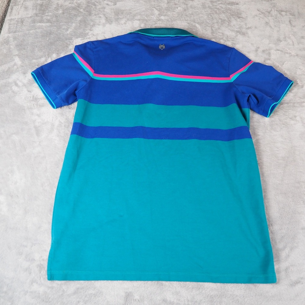 Greyson Clothiers Polo Golf Shirt Mens Medium Striped Logo Athletic Colorblock - Picture 7 of 9
